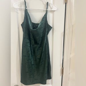 Green slip dress
